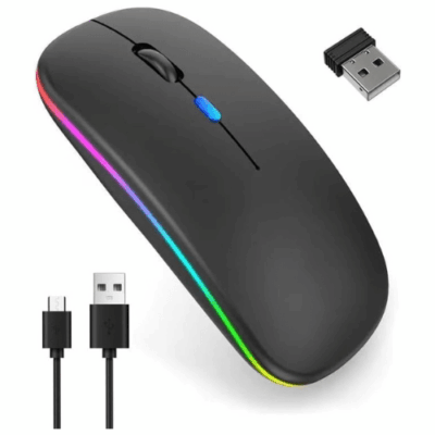 Wireless Mouse USB C, Rechargeable Laptop Mouse, Optical Design