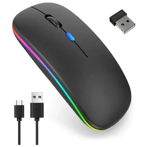 Wireless Mouse USB C, Rechargeable Laptop Mouse, Optical Design