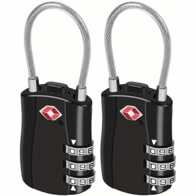 EVRU TSA Luggage Locks, [2 Pack] 3-Digit Security Suitcase Locks