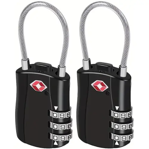 EVRU TSA Luggage Locks, [2 Pack] 3-Digit Security Suitcase Locks
