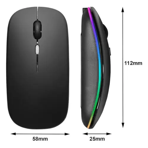 Wireless Mouse USB C, Rechargeable Laptop Mouse, Optical Design - Image 2