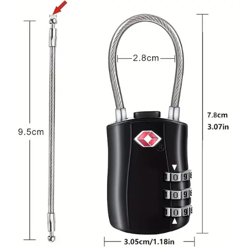 EVRU TSA Luggage Locks, [2 Pack] 3-Digit Security Suitcase Locks - Image 2