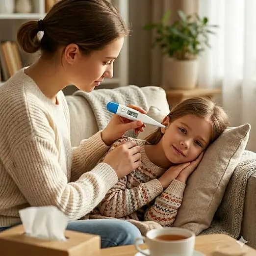 Digital Thermometer for Adults & Kids, Accurate Switchable Body Temperature Thermometer - Image 3